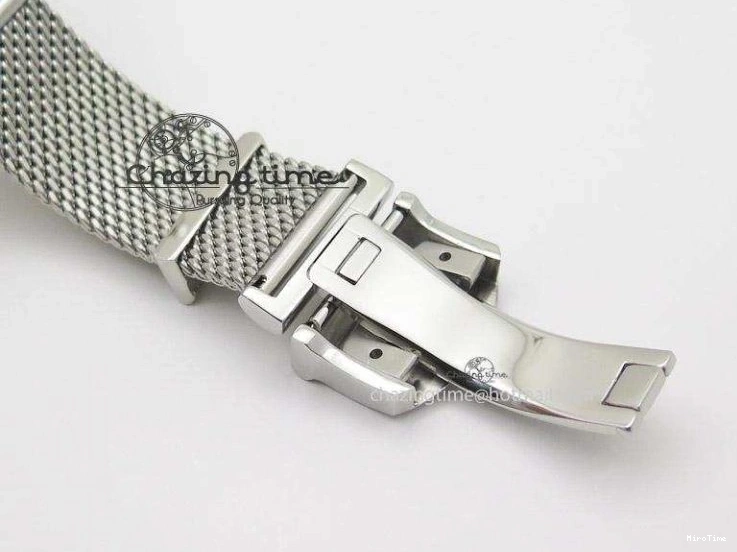 MIROTIME 0816 Portofino Chrono SS White Dial on SS Mesh Bracelet A Soft 7388